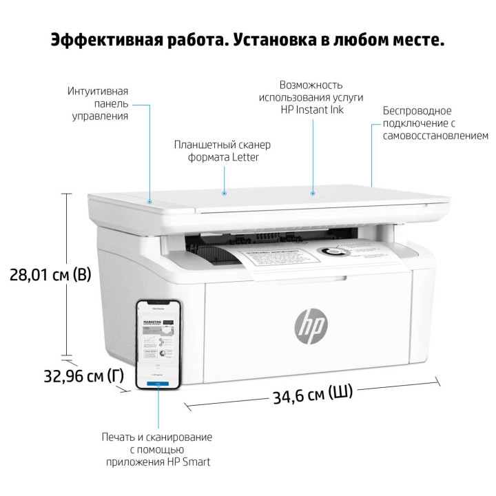 МФУ HP LASERJETMFP M141W 