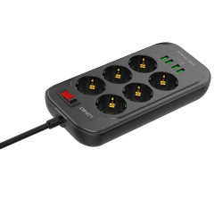 Сетевой фильтр LDNIO Defender SE6403 6 розеток 4USB 5V34A Провод 2м