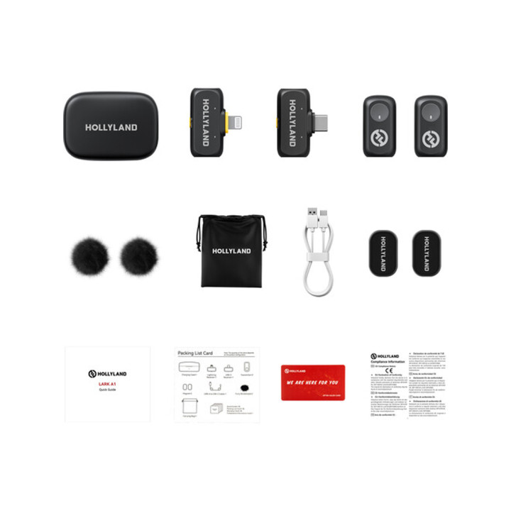Петличный микрофон Hollyland Lark A1 Combo Черный