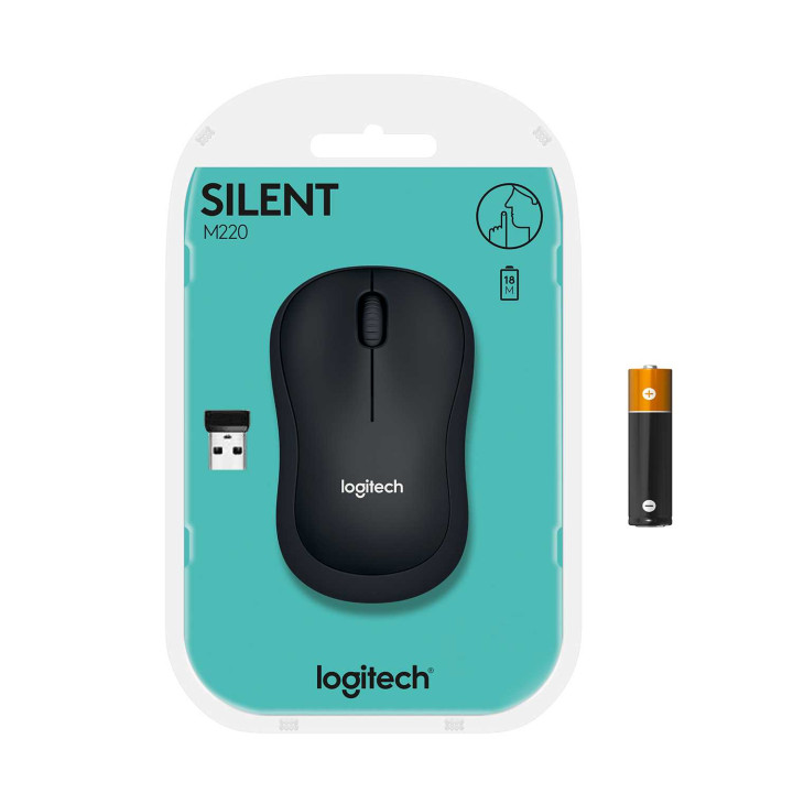 Мышь беспроводная Logitech M220 Silent Charcoal