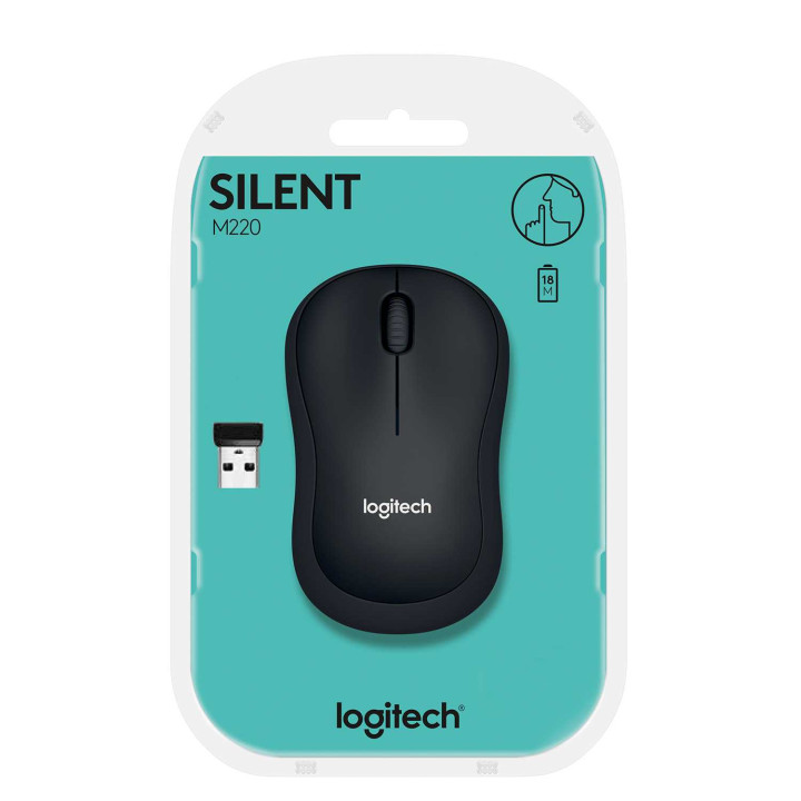 Мышь беспроводная Logitech M220 Silent Charcoal