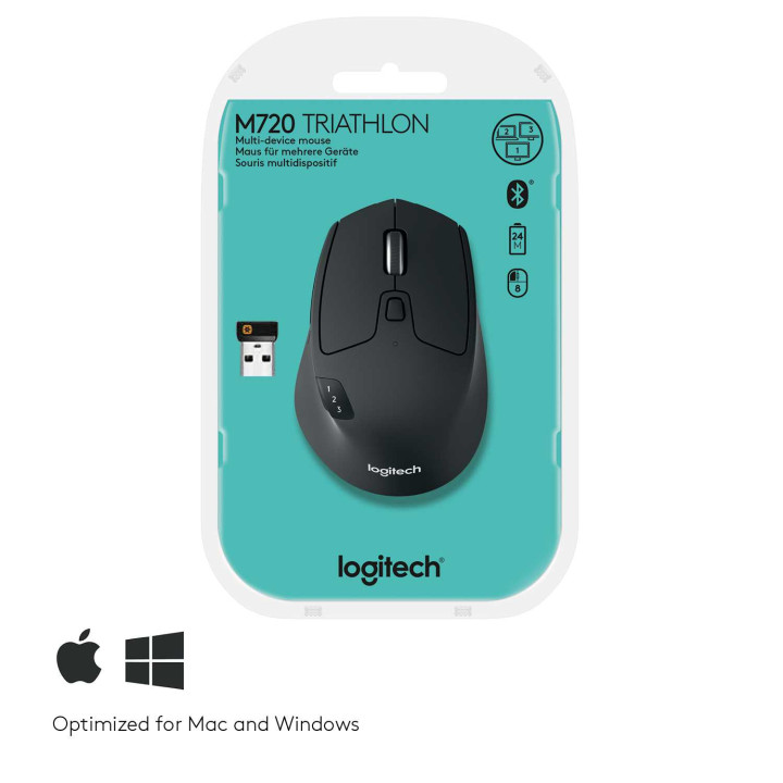 Мышь беспроводная Logitech M720 Triathlon (1000dpi,
