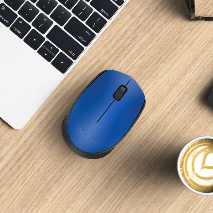 Мышь беспроводная Logitech M171 Blue (синяя,