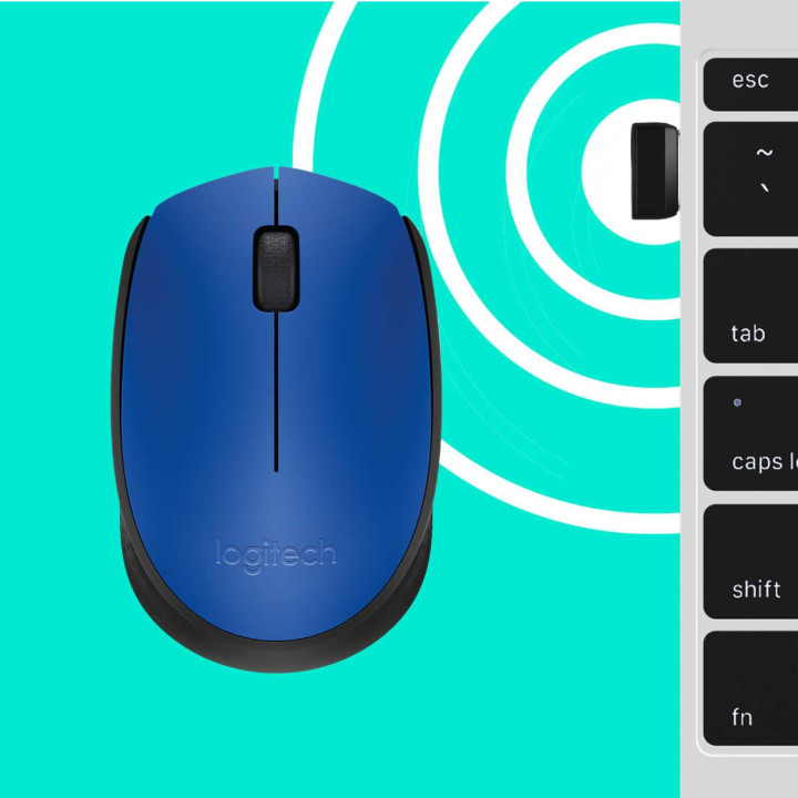 Мышь беспроводная Logitech M171 Blue (синяя,