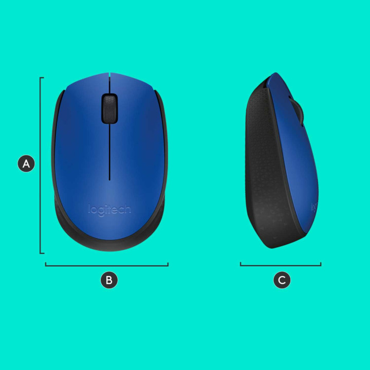 Мышь беспроводная Logitech M171 Blue (синяя,