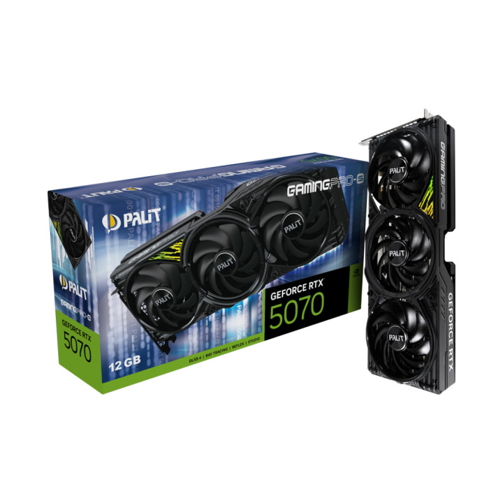 Видеокарта PALIT RTX5070 GAMINGPRO-S 12GB (NE75070019K9-GB2050U)